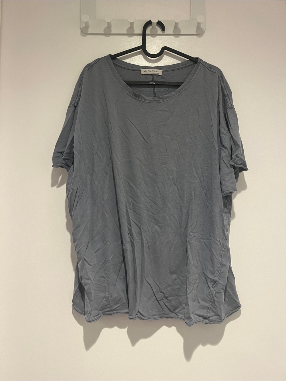 Oversized Crew Neck T-Shirt - Slate Gray